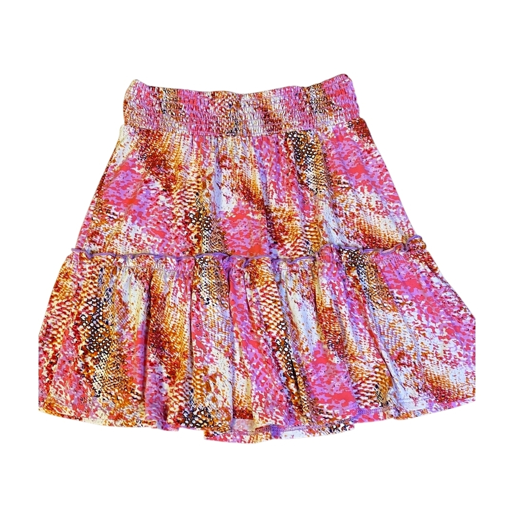 Veronica M Pink and Orange A-Line Skirt